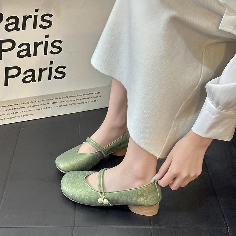 Spring and Autumn New Fashion Flat Shoes 2024 Square Toe Womens Shoes Casual Comfortable Outdoor Solid Color Womens Formal Shoes