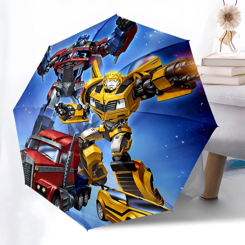 Transformers, Robots Automatic Opening and Closing, 8 rib Structure Portable Umbrella, Suitable for Men and Women in All Seasons Perfect Gi