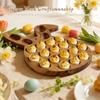 Easter Wooden Bunny Egg Tray Shatterproof  Desktop Wooden Protective Rack Double Row Smooth Single Row Kitchen Organizer