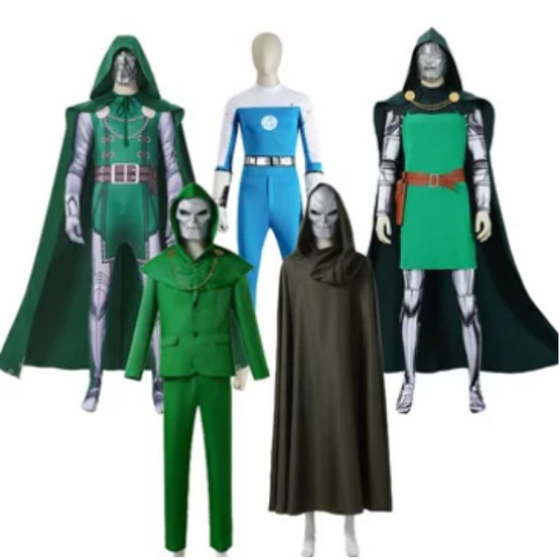 Doktor Doom Zelený s kapucí Cosplay, Fantastická čtyřka Halloweenský jevištní kostým