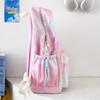 Dreiteiliges Rucksack-Set Nylon Grundschüler Tie-Dye Schultasche Damen Rucksack mit großem Fassungsvermögen mit Lunchtasche