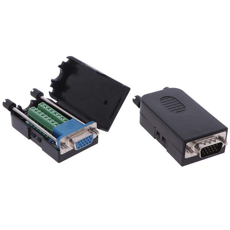 Willwin DB15 3+6 D-Sub VGA Male 3Row 15Pin Connector Adaptor Screw Terminal Breakout Board Free Welding Willwin DB15 3+6 D-Sub VGA Male 3Row 15Pin Connector Adaptor Screw Terminal Breakout Board Free Welding