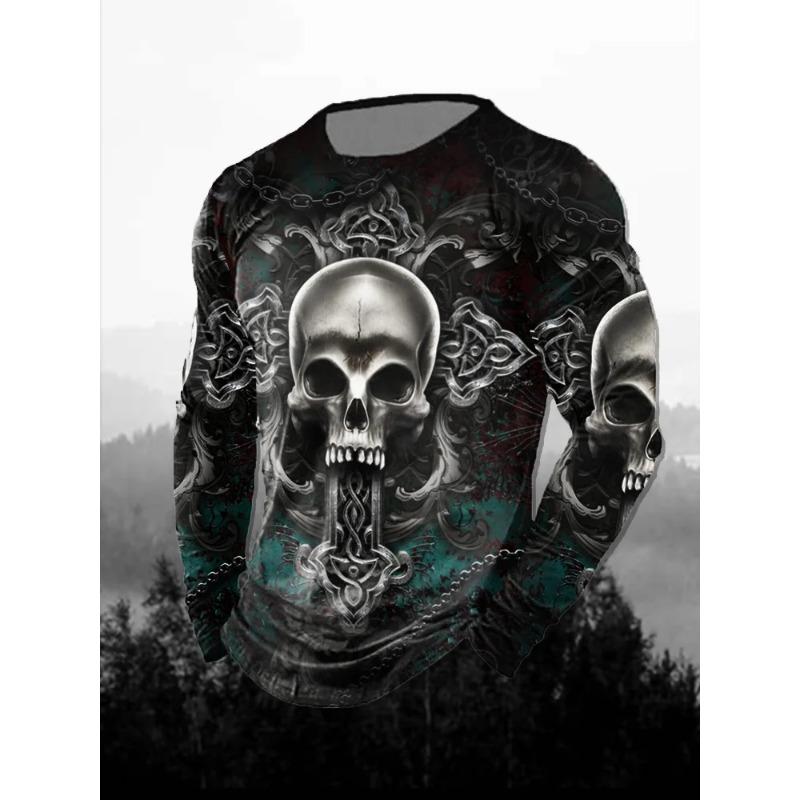 3D Printed Lion Pattern Men's T-Shirt Casual Comfortable Long Sleeve Fashion Clothing