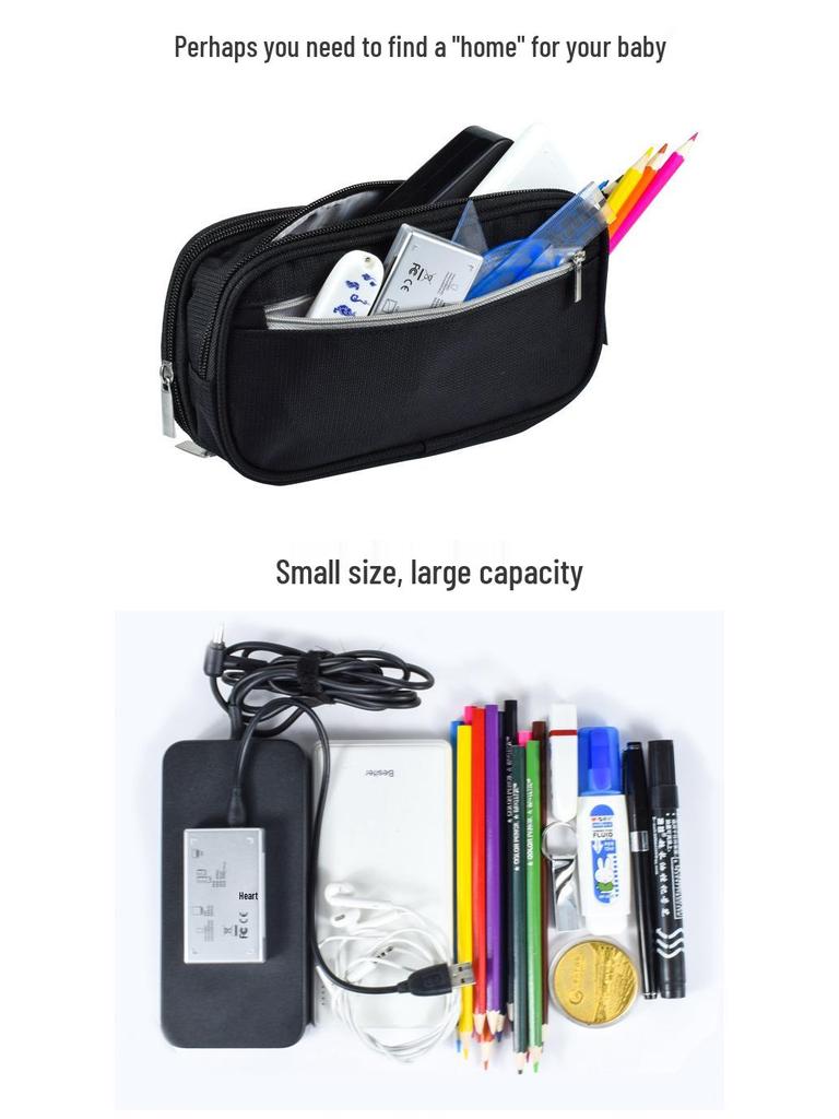 Three-Layer Large Capacity Multi-Functional Pencil Case for Primary School Students