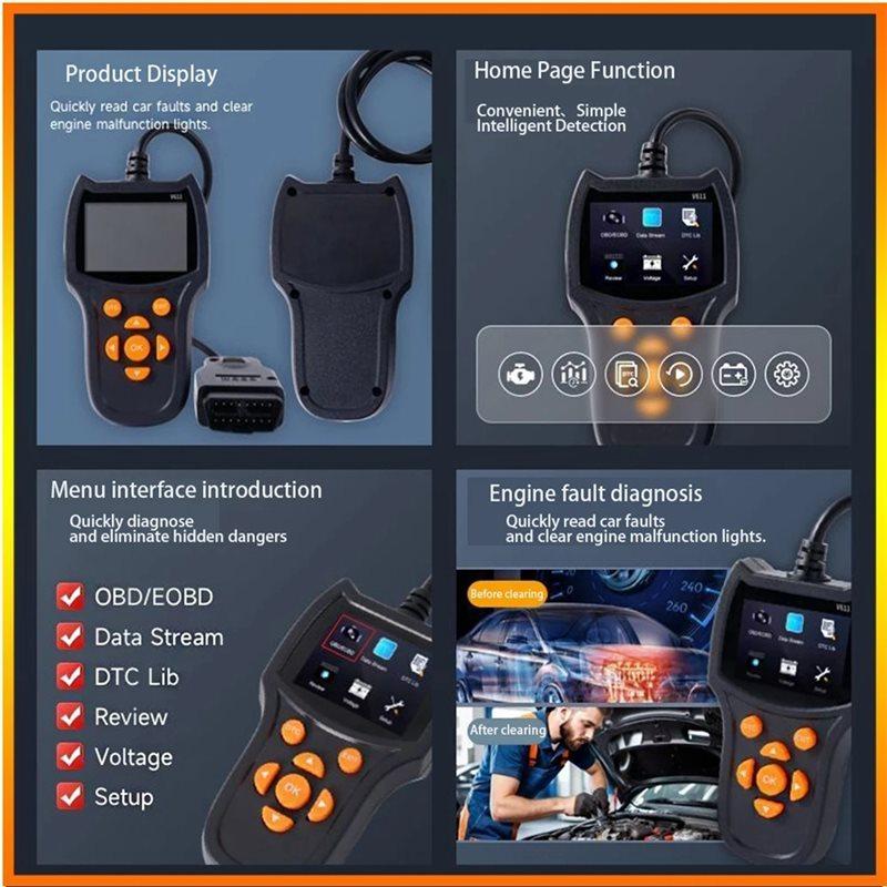Automotive Fault Diagnosis Tool For Engine Diagnostic Reading Data Stream Trument For Vehicle Fault Detection