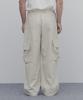 ANDAGAIN Washed Cotton Wide Cargo Pants (Ivory