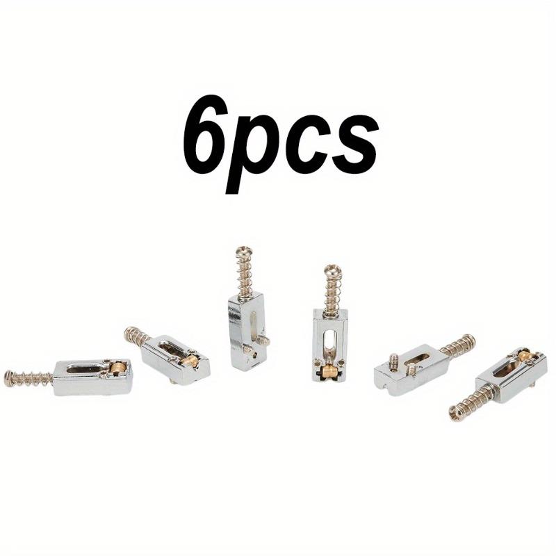 6Pcs Electric Guitar Roller Bridge Tremolo Saddles for Strat TL Zinc Alloy Electric Guitar Replacement Bridge Saddle Set