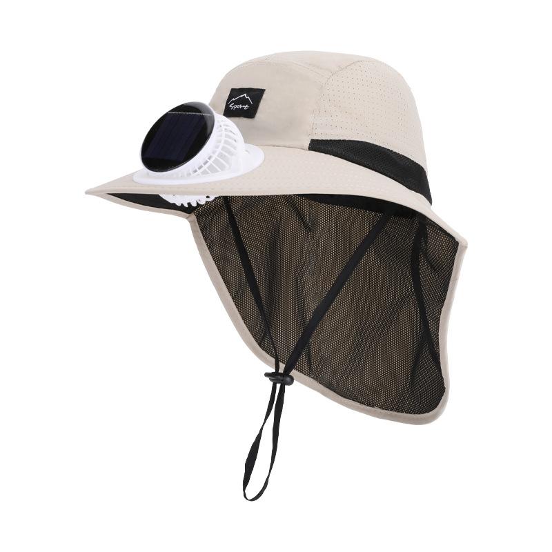 Children's hat summer solar fan hat big eaves shawl sun protection sun hat outdoor travel breathable bucket hat