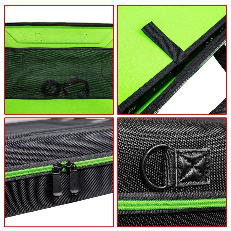 Portable DJ Equipment Storage Bag Multifunctional Compartments Shockproof Carrying Case Suitable for Controllers 