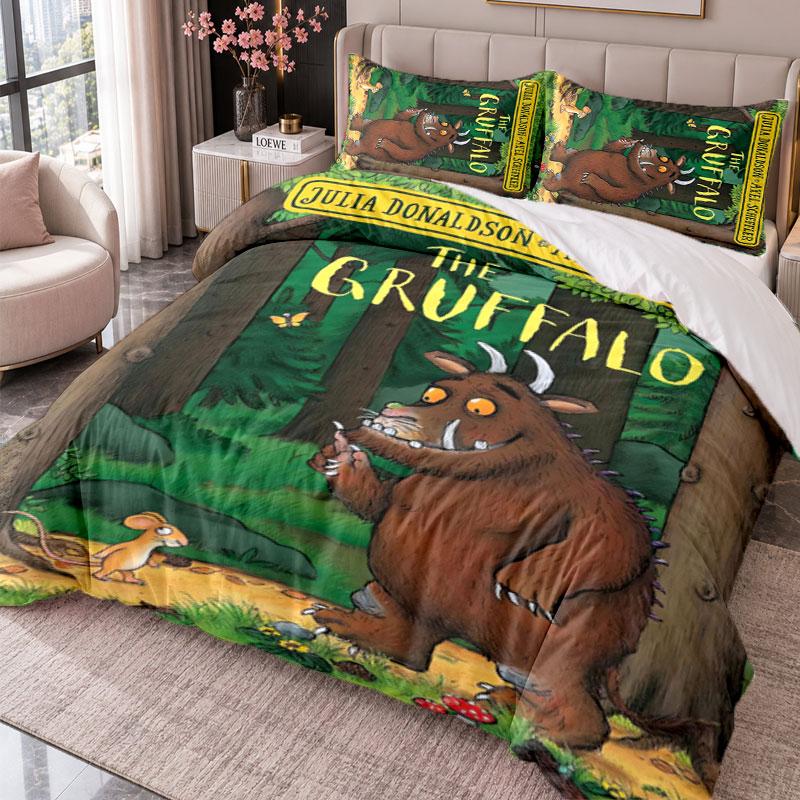 The Gruffalo 3Pcs Bedding Set Duvet Cover With Two Pillowcases For Bedroom Home Decoration