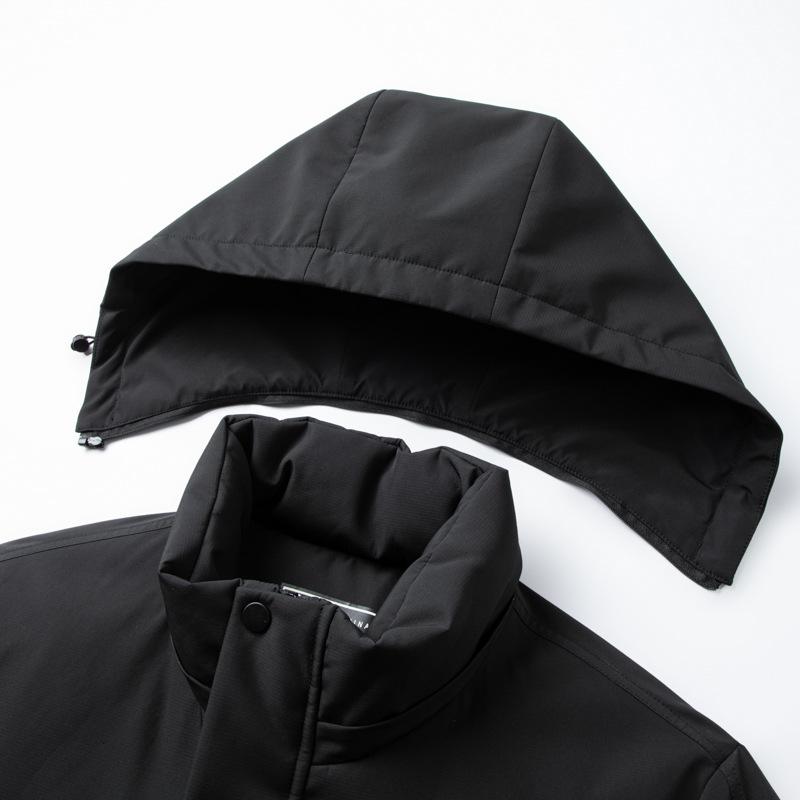 Autumn and Winter Hooded Take-off White Duck Down Warm Thickened Down Cold-proof Jacket for Middle-aged and Young People