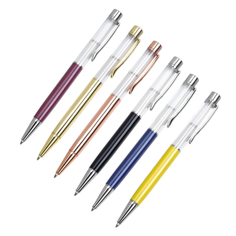 

6Pcs Retractable Metal Ballpoint Pen with Pen Clip, Office Signing Pen Guest Sign In Pen for Office Hotel Reception 1