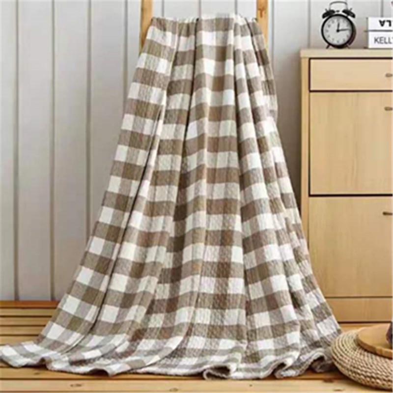 

Трехслойное хлопковое пледовое одеяло из марли - Летнее и всесезонное использование 150x200 cm