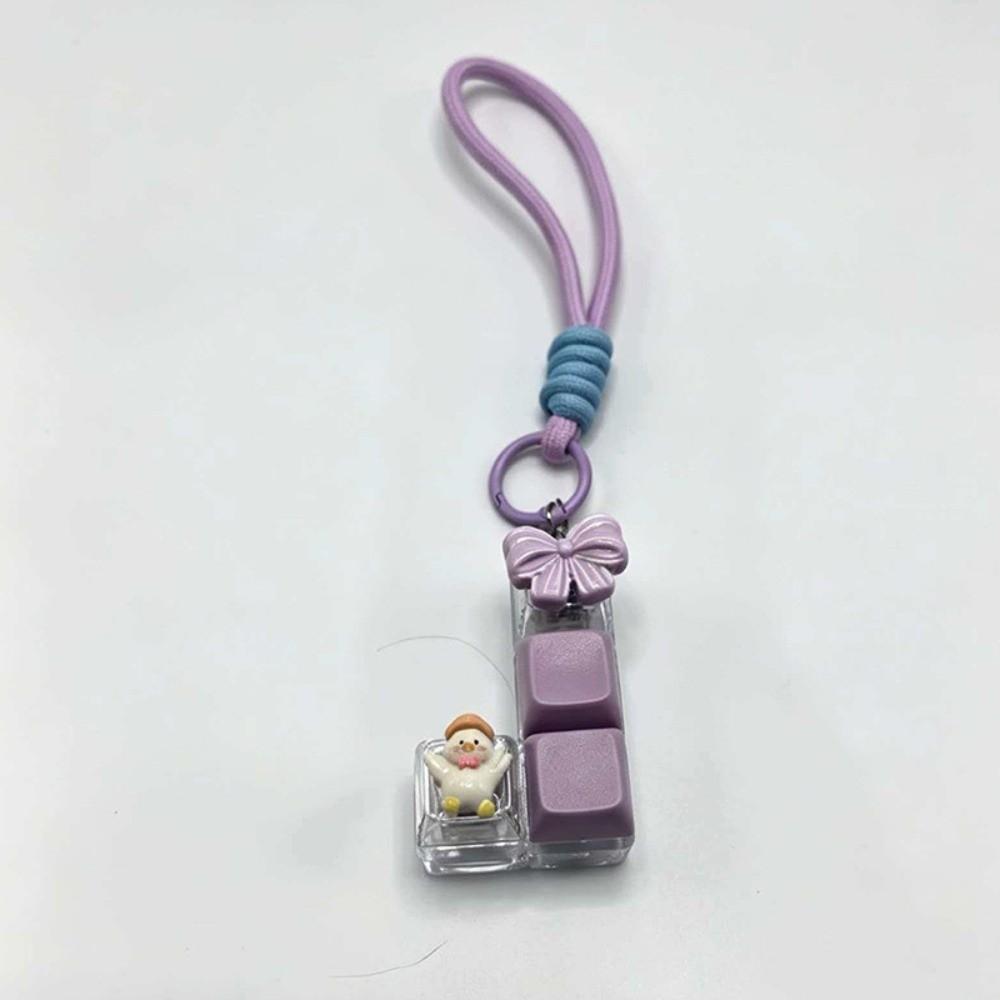 Rabbit Frog Bear Duck Stress Relief Keyring Cartoon Animal Fidget Bag Pendant Student Bag Ornament