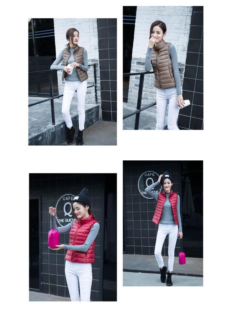 2025 Women's Lightweight Sleeveless Vest - Warm Short Down Jacket for Autumn/Winter.