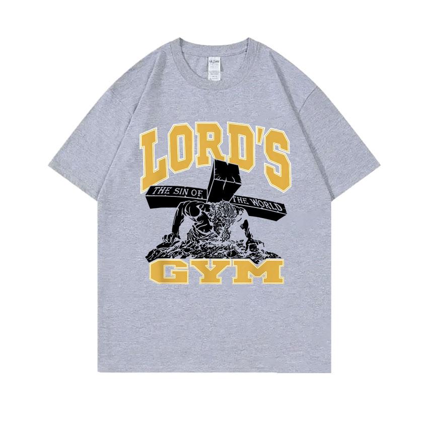 Jesus Christ God Lords Gym The Sin of The World Tshirt Unisex Women Pump Fitness Funny Meme T Shirts Unisex Soft Cotton Short Sleeve