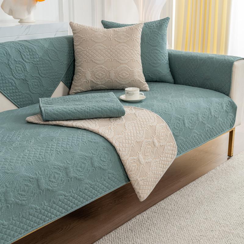 Universal Washed Cotton Sofa Cushion for All Seasons Modern Simple Non-slip Sofa Seat Cushion
