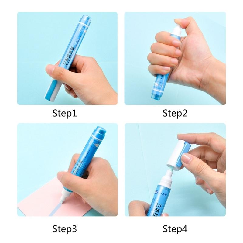 Triple Use Color Changing Solid Glue Stick Fast Dry DIY Craft Envelope Pen Style