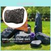 Plastic Resin Key Storage Box With Lid For Home Office And Garden Decor