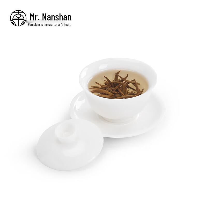 Nanshan White Porcelain Sancai Gaiwan