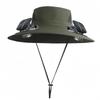 New Men's Fishing Cap Solar Charging Fan Outdoor Work Summer Casual Mountain Climbing Travel Fisherman Hat Sports Entertainment