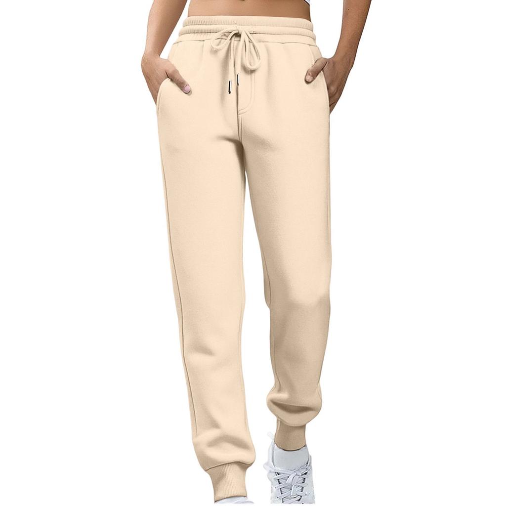 Women's Mid Rise Drawstring Joggers Slim Fit Sweatpants Casual Sports Pants