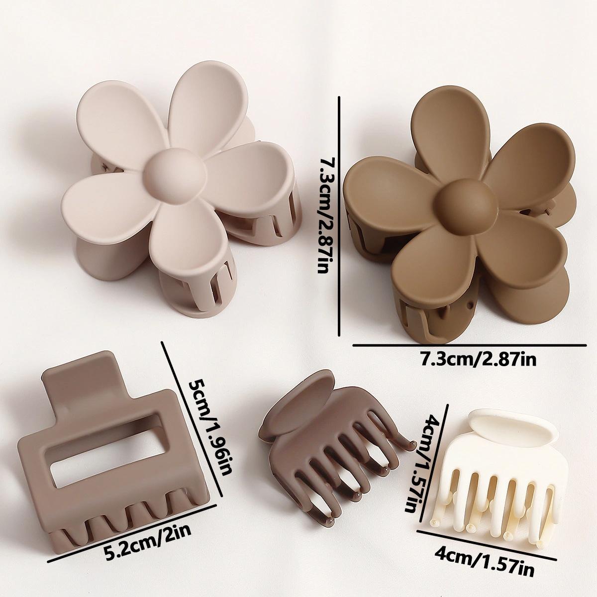 

Большие заколки-крабы с цветком для женщин, модные заколки-крабы для волос для девочек, матовые шпильки, милые головные уборы, заколки, аксессуары для волос