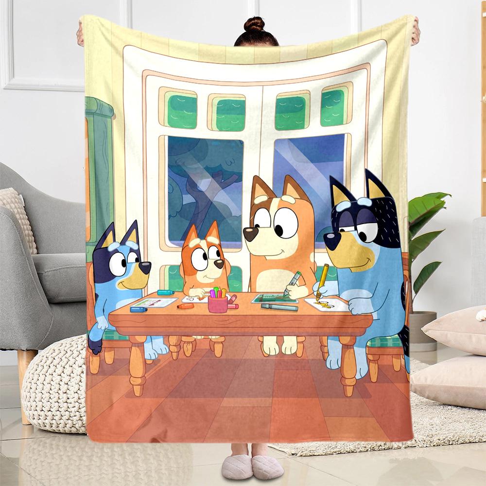 Bluey's Colorful Pals Blanket Durable Comfort Perfect for Bed Couch Sofa for All Seasons Modern Style Gifts For Family Or Friends