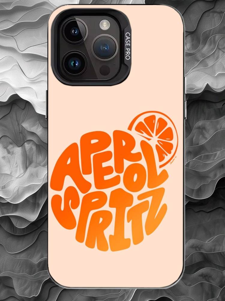 A-Aperol Spritz Phone Case For iPhone 17 16 15 14 13 12 11 Pro Max Plus Silver Matte Black Cover