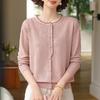 Elegant Embellished Knitted Cardigan for Moms