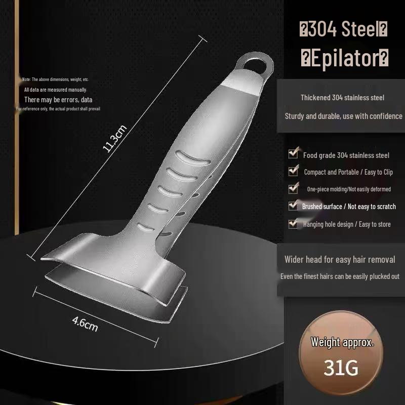304 Stainless Steel Dual-Ended Hair Removal Tool for Poultry & Garlic Peeling Double-Ended 304 Stainless Steel Hair Puller