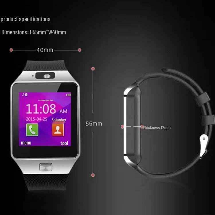 Touchscreen Bluetooth Smartwatch with SIM Card Slot, Phone Locator, and Student-Friendly Design for Kids and Adults