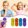 4Pcs/Set Silicone Fidget Slider Sensory Toy Focus Aid Anxiety Stress Relief Textured Slider Toy Decompression Rolling Ball Slider Toy