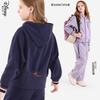 Girls' Spring Autumn Casual Hoodie & Wide-Leg Pants Set