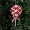 Cartoon Christmas Walking Stick Candy Festival with Bell Lollipop Xmas Decor Handmade Exquisite Candy Cane Hanging Decorations