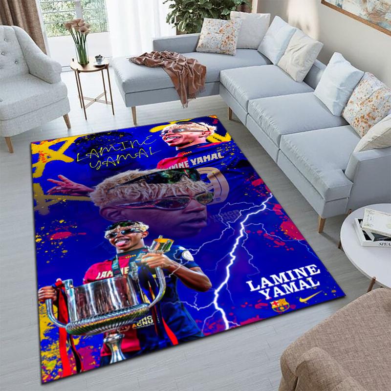 FC Barcelona's Lamine Yamal Young Player of the Year Carpet Is Suitable for Living Room and Bedroom Doormats Office Balcony Decorative Carpet 5