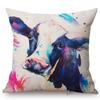 Nordische Aquarell Schöne Kuh Malerei Heim Dekoration Sofa Überwurf Kissenbezug Ölgemälde Baumwolle Leinen Stuhl Sitzkissenbezug