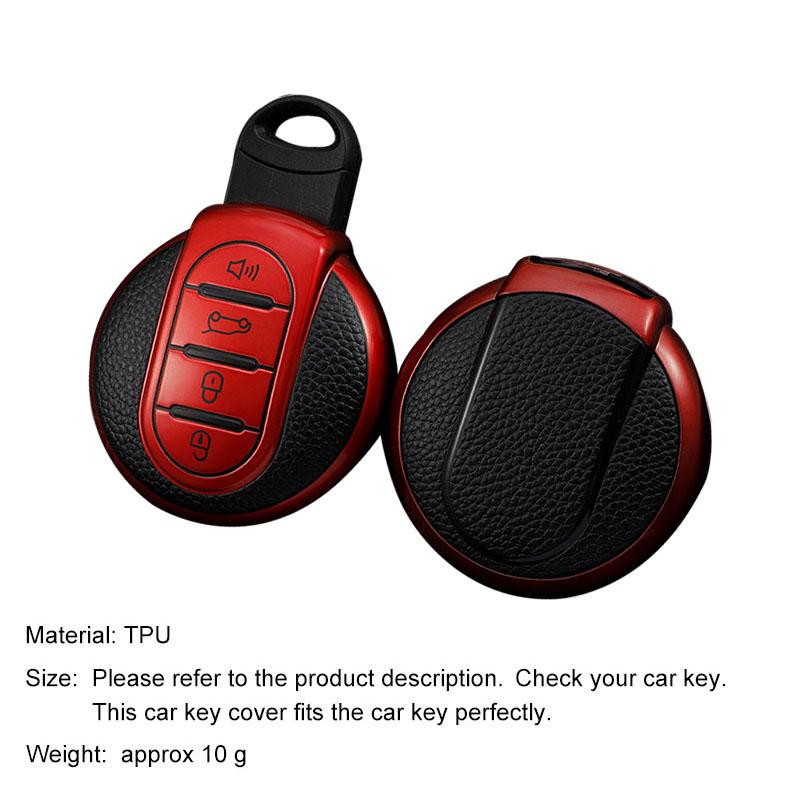 Leather TPU Car Key Case Cover for Cooper F55 F56 F57 F54 F60 JCW Clubman Countryman Keyless Shell Auto Accessories