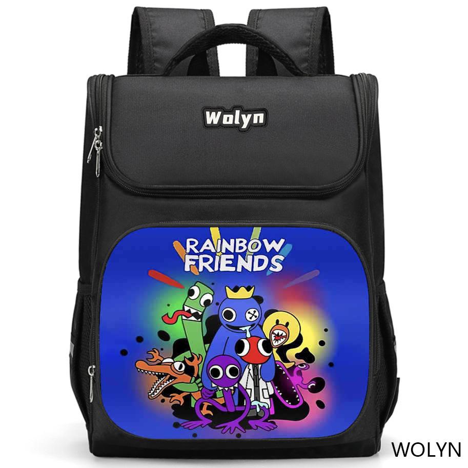 Zaino Rainbow Friends, Di Alto Valore, Casual, Resistente all'Usura, Grande Capacità, Protezione della Colonna Vertebrale e Anti-Gobba, Uno Zaino Leggero Indispensabile