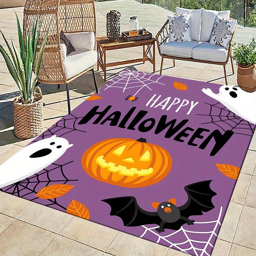 1pc Happy Halloween Area Rug, Slip-Resistant, Easy-Clean, Stain-Resistant, Perfect for Cozy Living Rooms, Bedrooms, Kitchens, Offices, and H