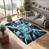Manchester City Printed Flannel Area Rug Non Slip Soft Polyester Floor Carpet Indoor Decor Mat for Bedroom Living Room Sofa