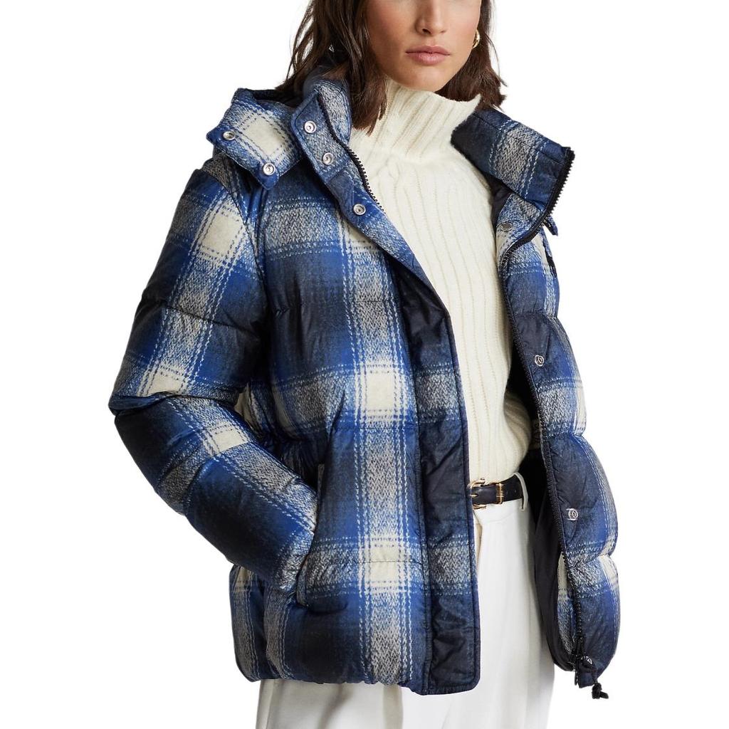 Polo Ralph Lauren FW25 Small Pony Logo Embroidered Waterproof Plaid Jacket Down Coat Women Jacket WMPOOTWN2820095-400