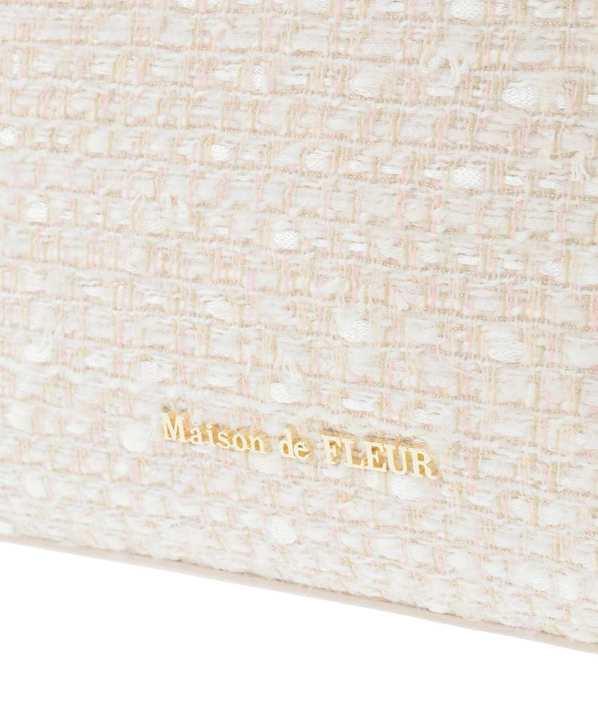 Maison de Fleur Linton Tweed Square Frill Tote 08000658300 Women's Bag, Black,