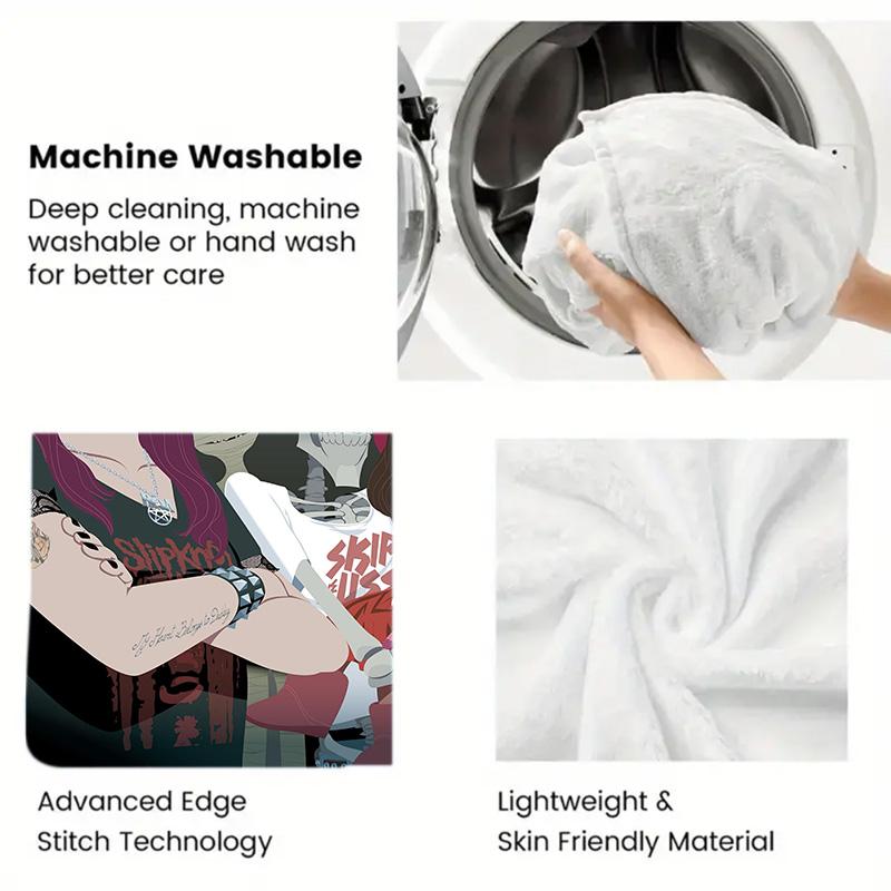 Zombillenium-inspired 2D Flat Pattern Flannel Blanket High quality All Seasons Warmth and Comfort Perfect for Christmas Gifts.PMT0914225