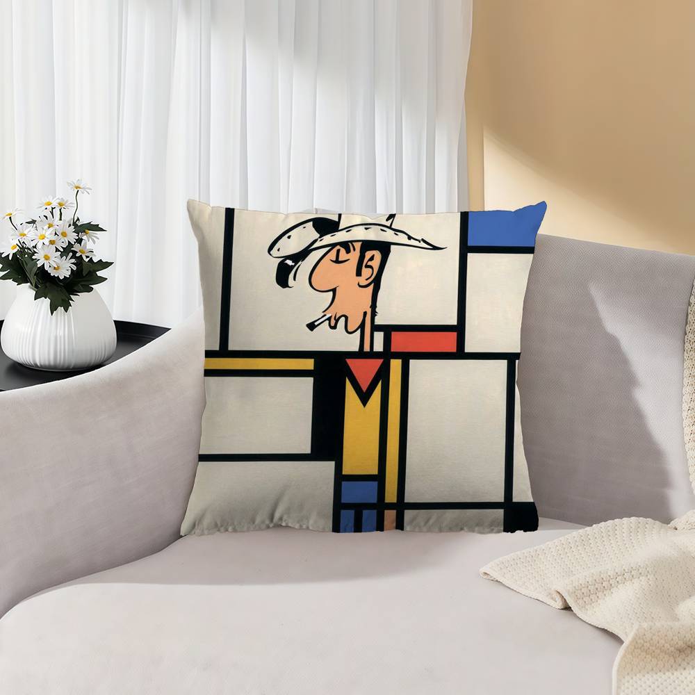 Anime LUCKY LUKE CARTOON   Pillow Anime Pillow Sofa Bed Head Pillow Cover Cushion Cover Fashion