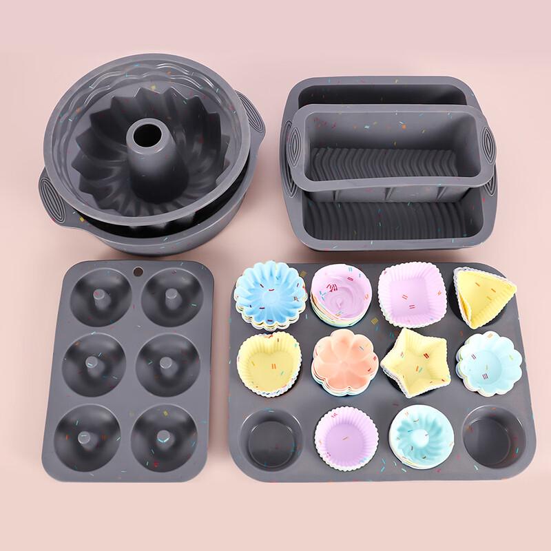MDNG 56-Piece Silicone Cake & Toast Baking Mold Set