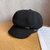 Color Solid Letter A Retro Beret Hat Ladies Polyester Fabric Fashion Accessory