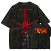 Doom Anime Lover Washed T-shirt Year Round Clothing New Model Personality Clothes Plus Size Unisex High Quality Hot Product Soft