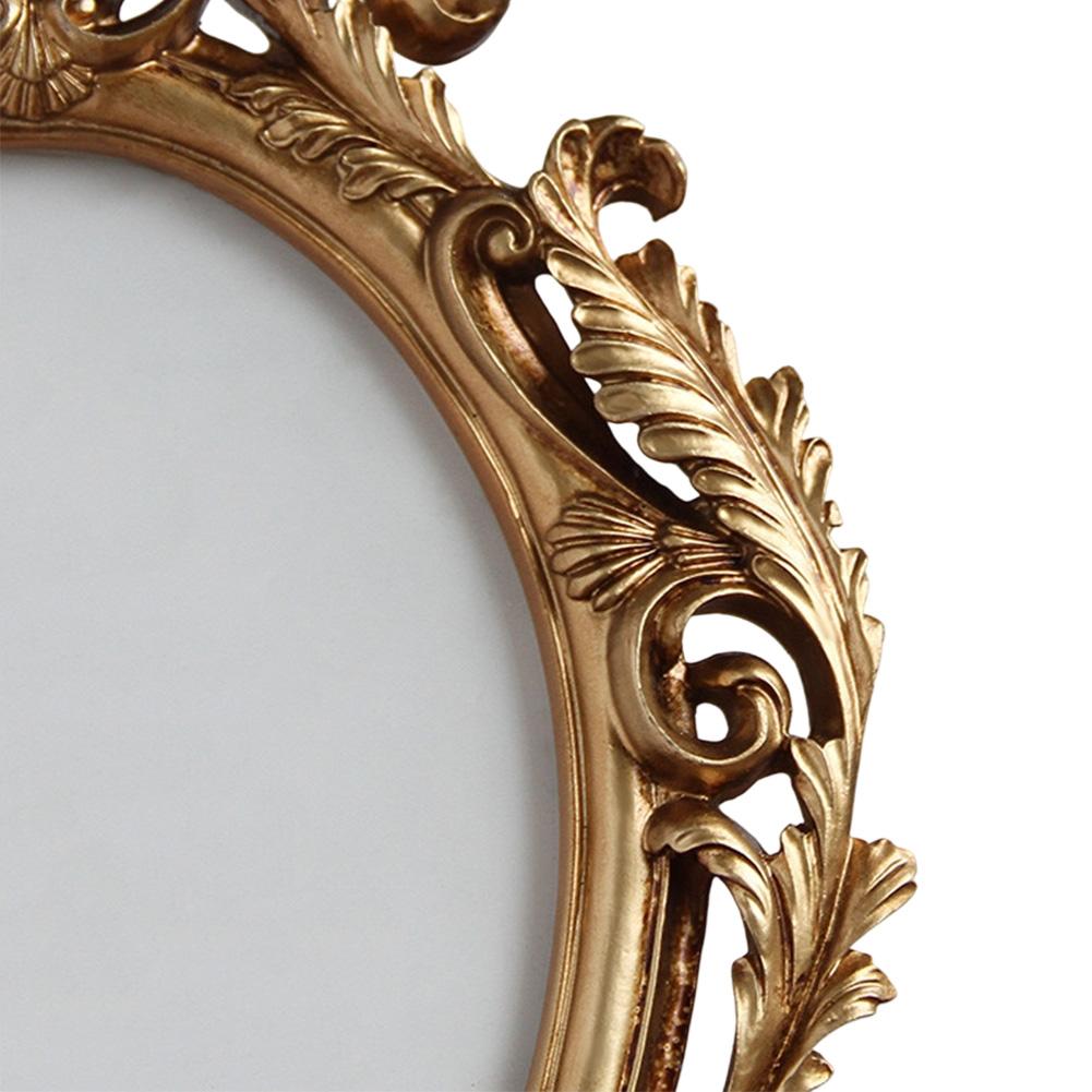 Gold Vintage Style Oval Resin Photo Frame for Elegant Display of Photos on Desk or Bookshelf Sizes 6 Inch 7 Inch 8 Inch