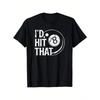 's "I Hit That 8-Ball" Billiard Pool Player T-Shirt ,Heavyweight Casual Tee with 8-Ball Design & Slogan, for Pool Parties, Bars & Billiards Events